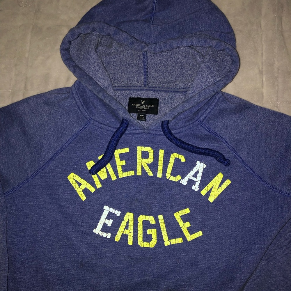 Vintage American Eagle Outfitters Blue Hoodie Sweatshirt